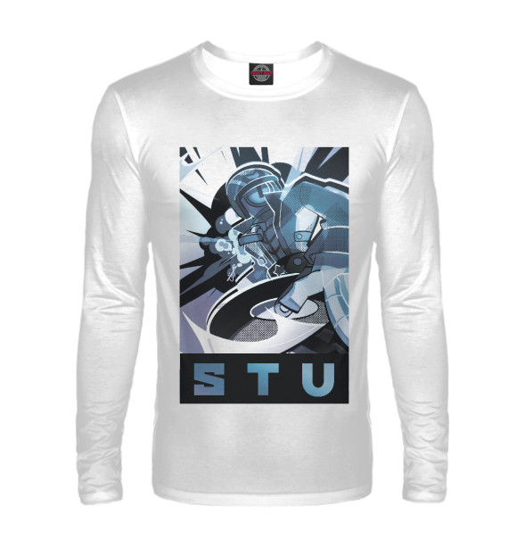 Мужской лонгслив с изображением Сту Brawl Stars цвета Белый