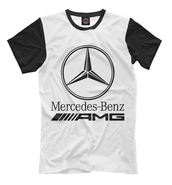 Мужская футболка с изображением Mercedes-Benz AMG цвета Молочно-белый