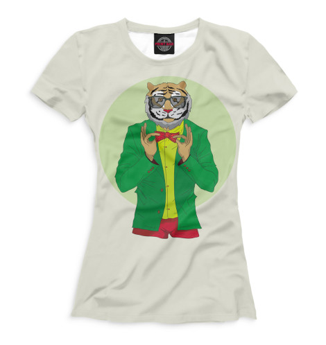 

Футболки Print Bar, Белый, Тигр