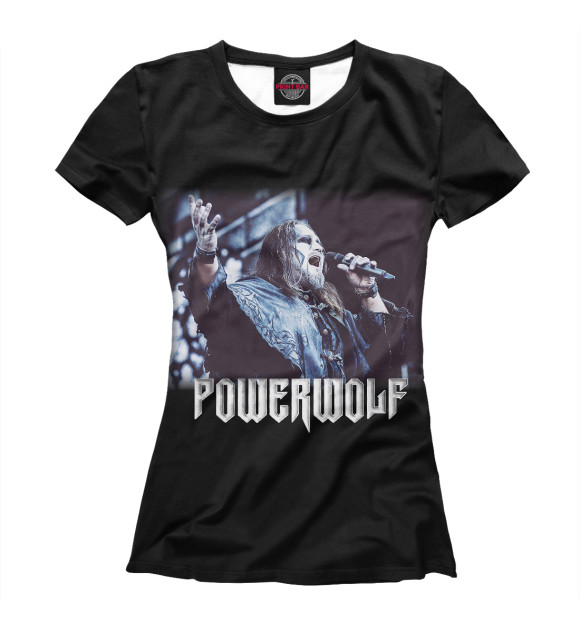 Женская футболка с изображением Powerwolf - Attila Dorn цвета Белый