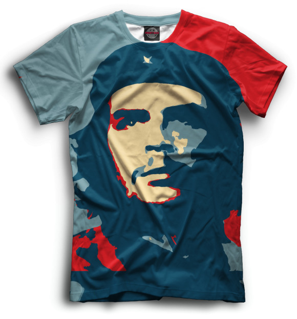 Мужская футболка с изображением Че Гевара цвета Черный