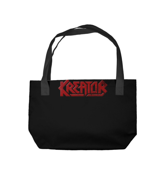Пляжная сумка с изображением Kreator - thrash metal band цвета 