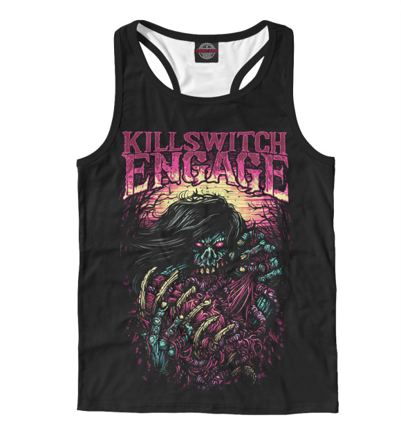 Мужская майка-борцовка с изображением Killswitch Engage цвета Белый