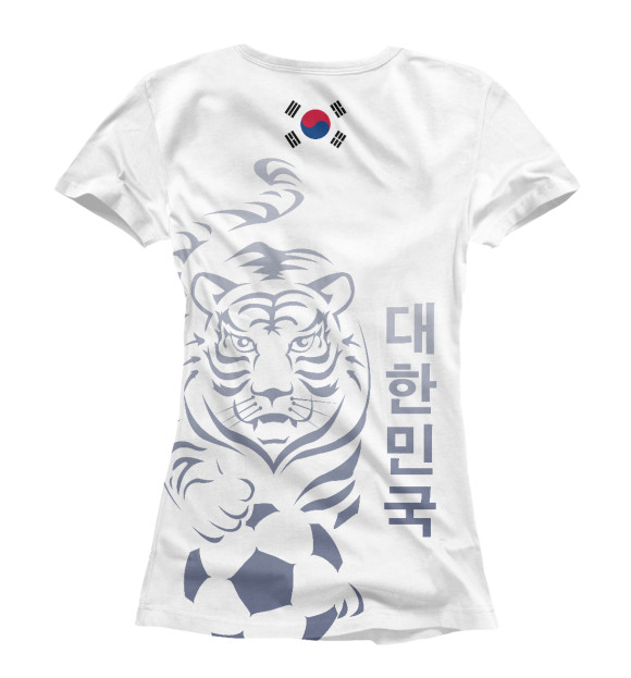 Футболка для девочек с изображением Корея цвета Белый