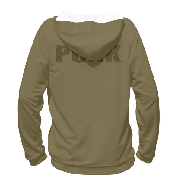 Мужское худи с изображением Crazy Punk цвета Белый