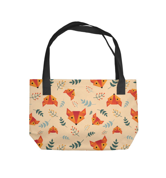 Пляжная сумка с изображением Fox! цвета 