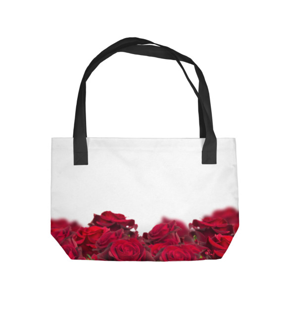 Пляжная сумка с изображением Миллион алых роз цвета 