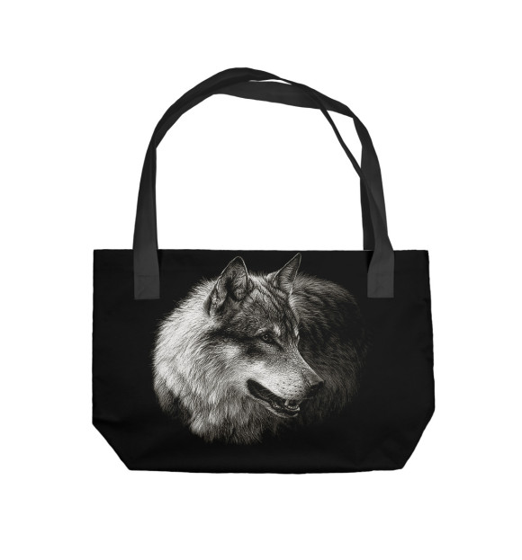 Пляжная сумка с изображением Волчёк цвета 