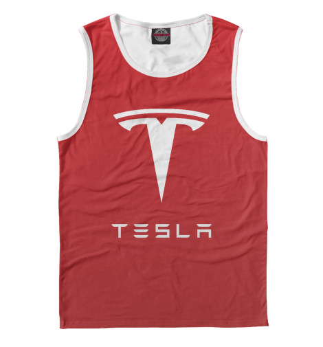 Майки Print Bar, Белый, Tesla