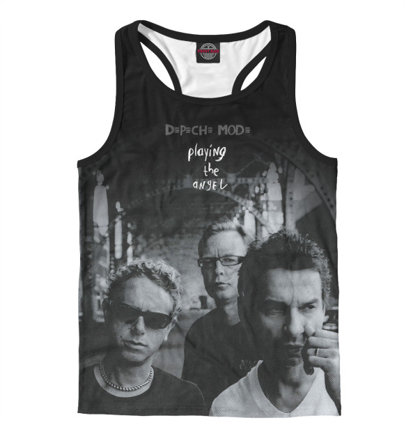 Мужская майка-борцовка с изображением Playing The Angel цвета Белый