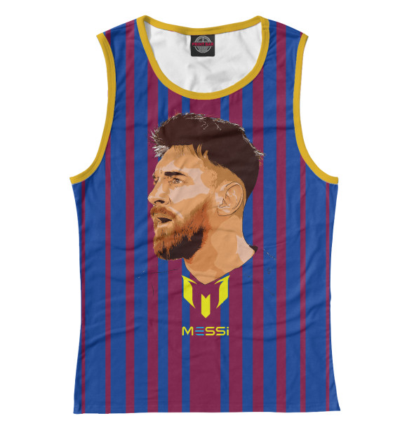 Майка для девочки с изображением Messi цвета Белый