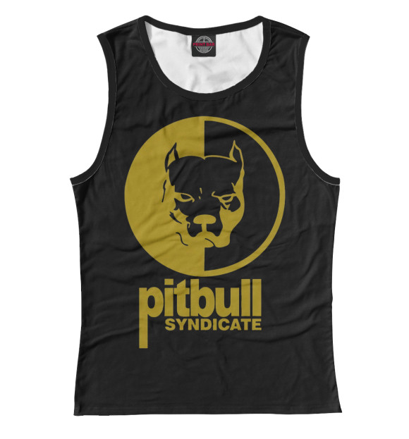 Майка для девочки с изображением Pitbull Syndicate цвета Белый