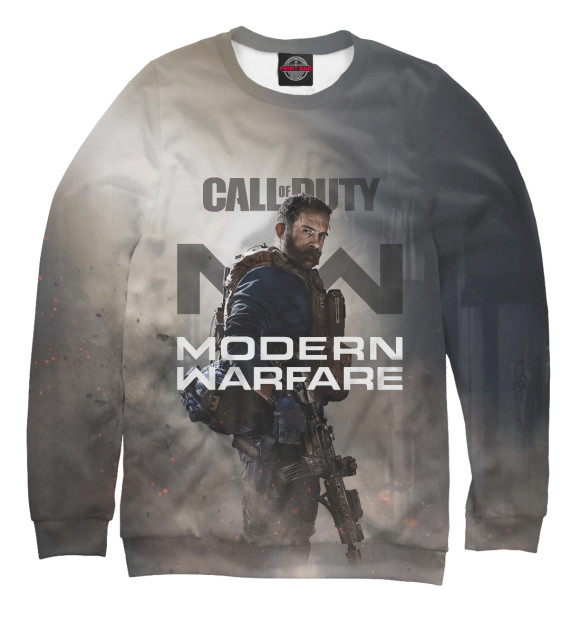 Мужской свитшот с изображением Call of Duty: Modern Warfare 2019 цвета Белый