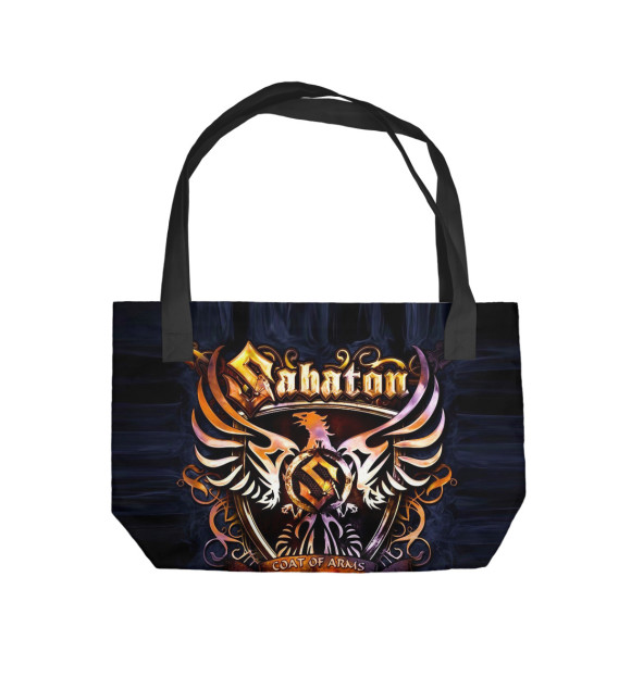 Пляжная сумка с изображением Sabaton цвета 