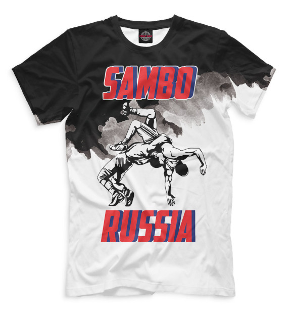 Футболка для мальчиков с изображением Самбо цвета Молочно-белый