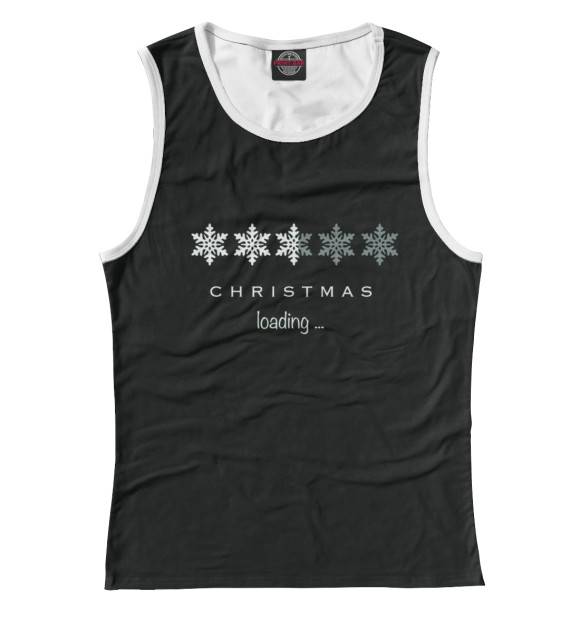 Майка для девочки с изображением christmas loading цвета Белый
