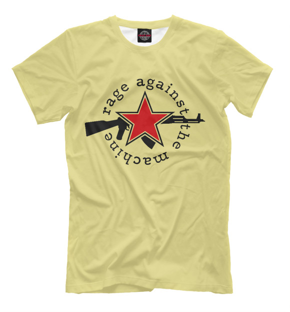 Футболка для мальчиков с изображением Rage Against the Machine цвета Бежевый