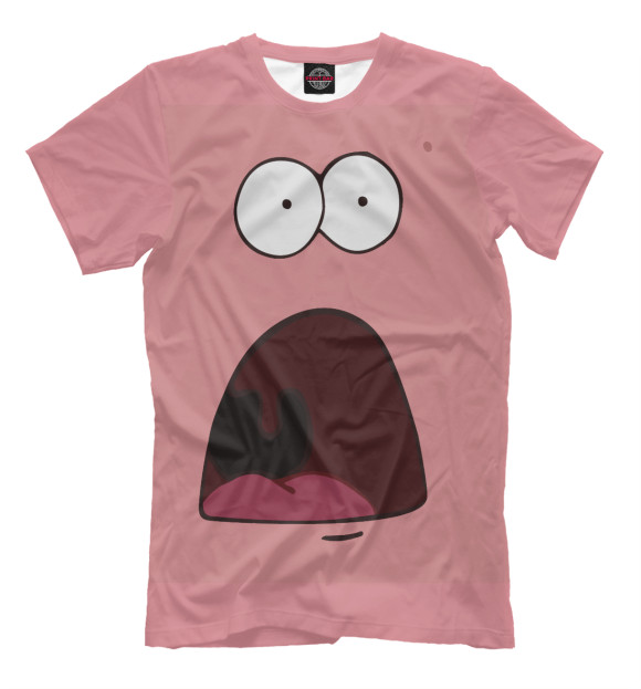 Мужская футболка с изображением Патрик цвета Темно-бежевый