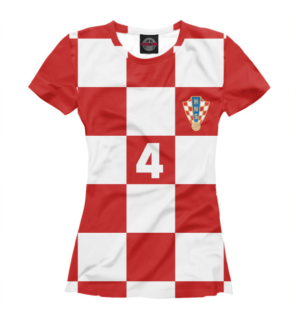 Футболка для девочек с изображением Перишич Хорватия 4 цвета Белый