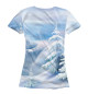 Женская футболка Зимние горы