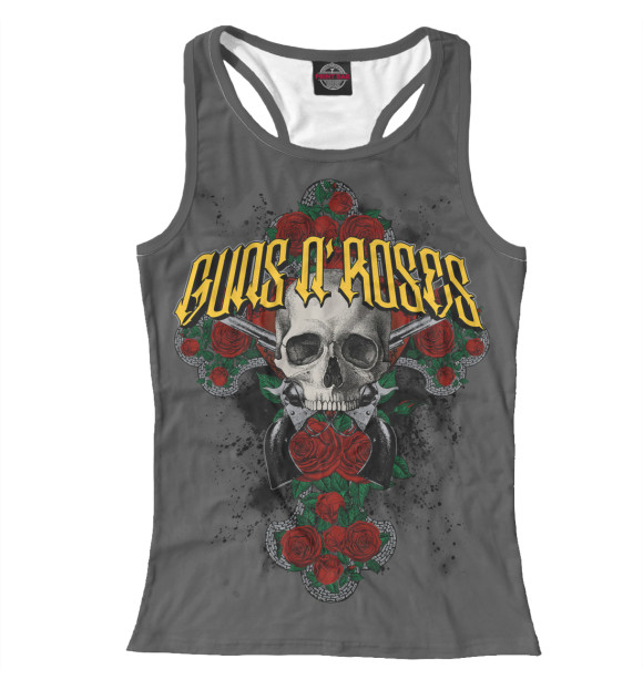 Женская майка-борцовка с изображением Guns N'Roses цвета Белый