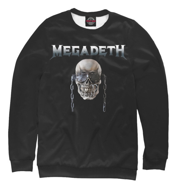 Свитшот для девочек с изображением Megadeth цвета Белый