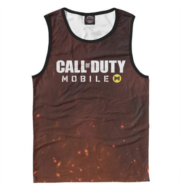 Мужская майка с притом Call of Duty: Mobile цвета Белый Мужская майка с изображением Call of Duty: Mobile цвета Белый