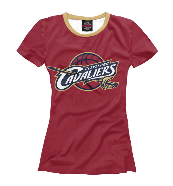 Женская футболка с изображением Cleveland Cavaliers цвета Белый