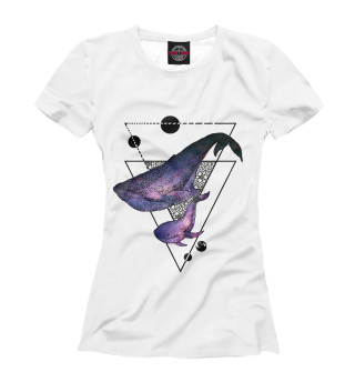 Женская футболка Китовая песнь