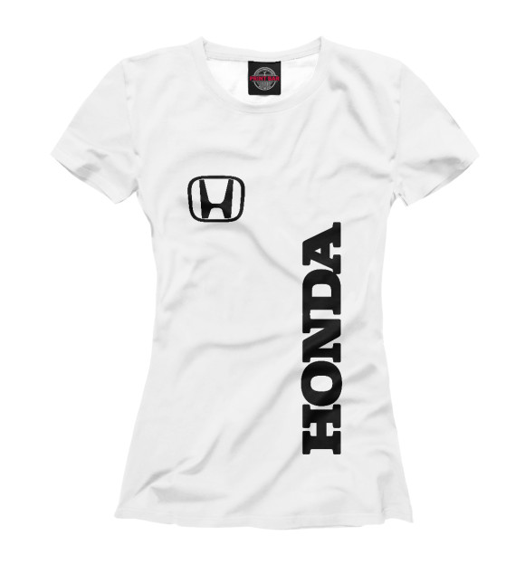 Женская футболка с изображением Honda цвета Белый