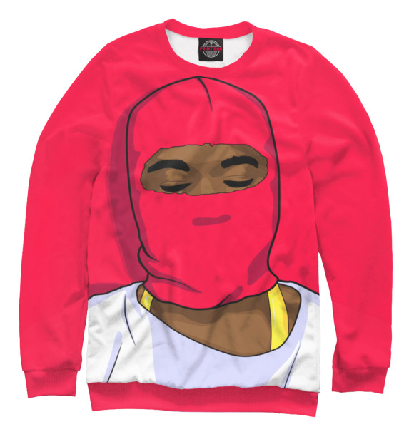 Свитшот для девочек с изображением Yeezy mask цвета Белый