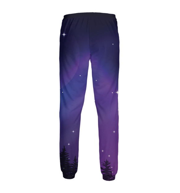Мужские спортивные штаны с изображением Звёздное небо цвета Белый