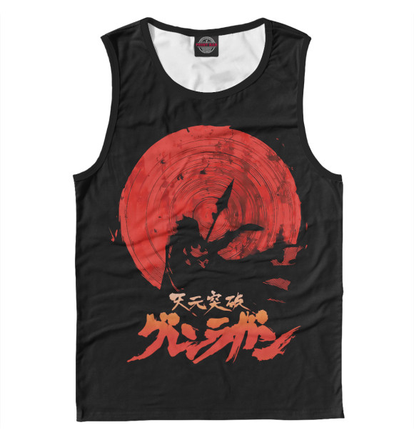 Майка для мальчика с притом Gurren Lagann цвета Белый Майка для мальчика с изображением Gurren Lagann цвета Белый