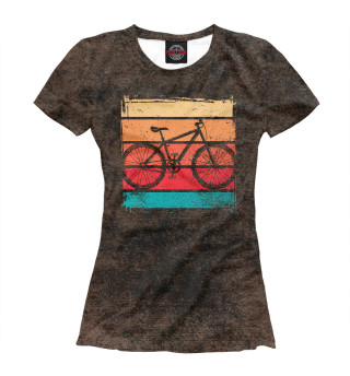 Женская футболка Vintage Bike Art Cycling