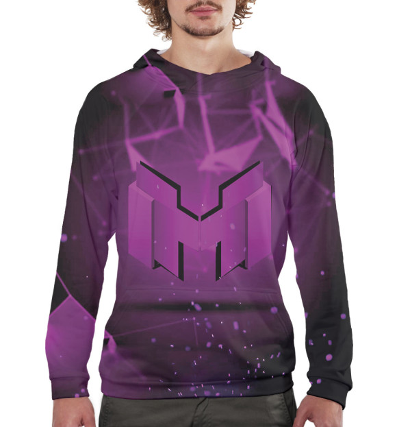 Мужское худи с изображением Marmok цвета Белый