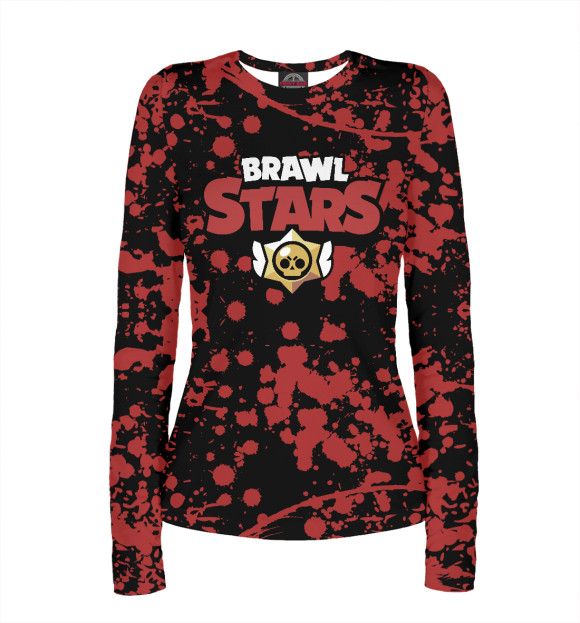 Женский лонгслив с изображением Brawl Stars цвета Белый