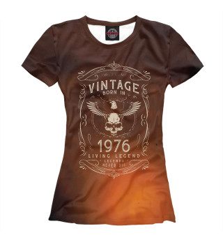 Футболка для девочек Vintage Born In 1976 Living