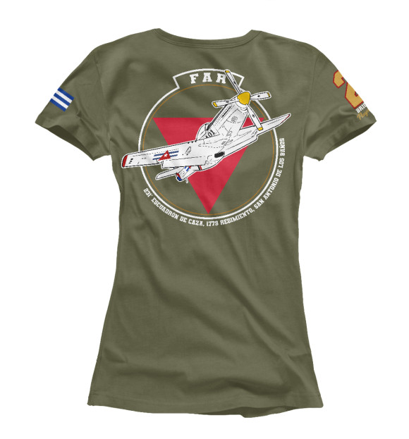 Футболка для девочек с изображением FAR (Cuban Air Forces) цвета Белый