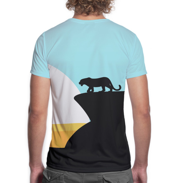 Мужская футболка с изображением Жирафы цвета Белый