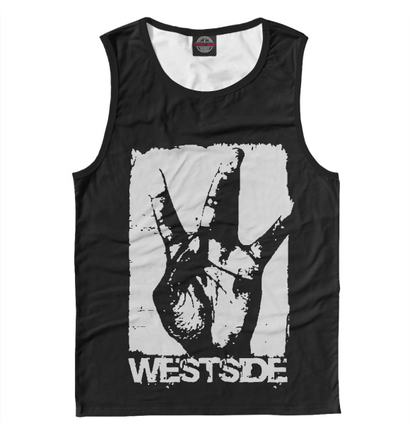 Мужская майка с изображением Westside цвета Белый