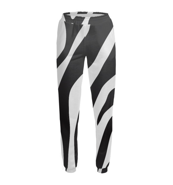 Женские спортивные штаны с изображением Зебра цвета Белый