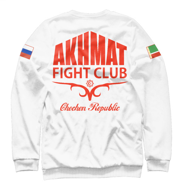 Свитшот для мальчиков с изображением Fight Club Akhmat White цвета Белый
