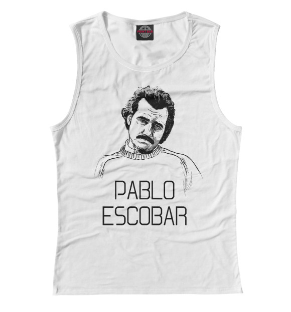 Майка для девочки с изображением Pablo Escobal цвета Белый
