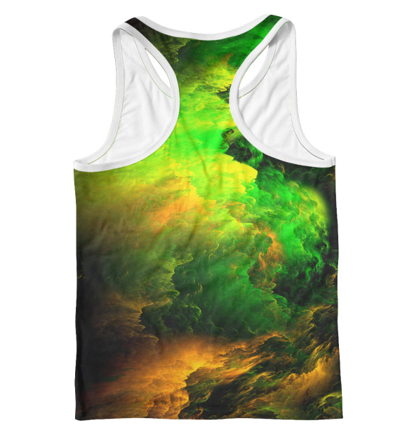 Мужская майка-борцовка с изображением Космос цвета Белый