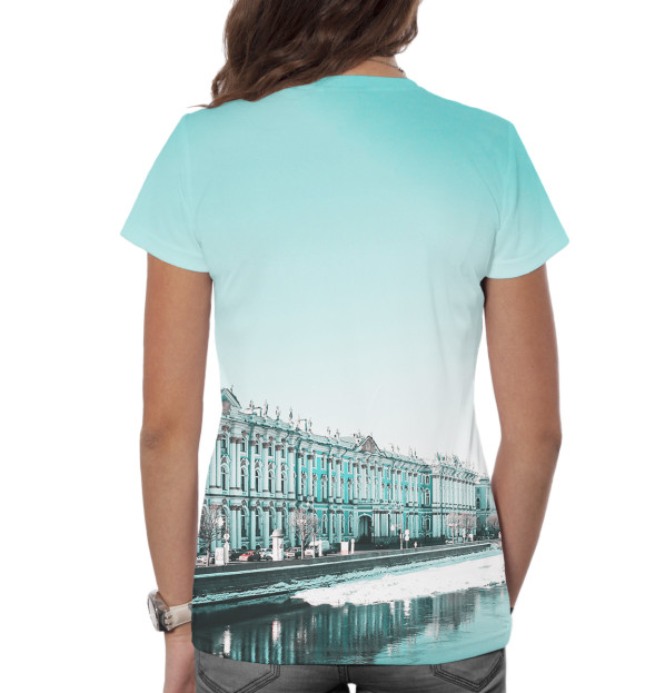 Женская футболка с изображением Санкт-Петербург цвета Белый