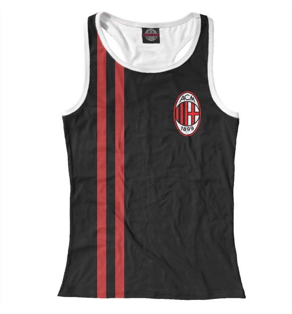 Женская майка-борцовка с изображением Milan цвета Белый