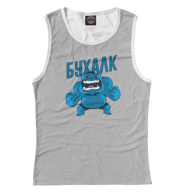 Майка для девочки с изображением Бухалк цвета Белый