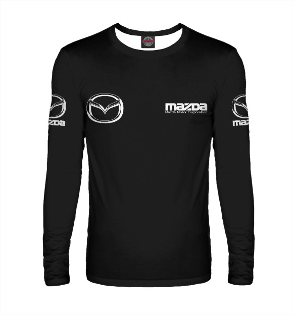 Мужской лонгслив с изображением Mazda цвета Белый