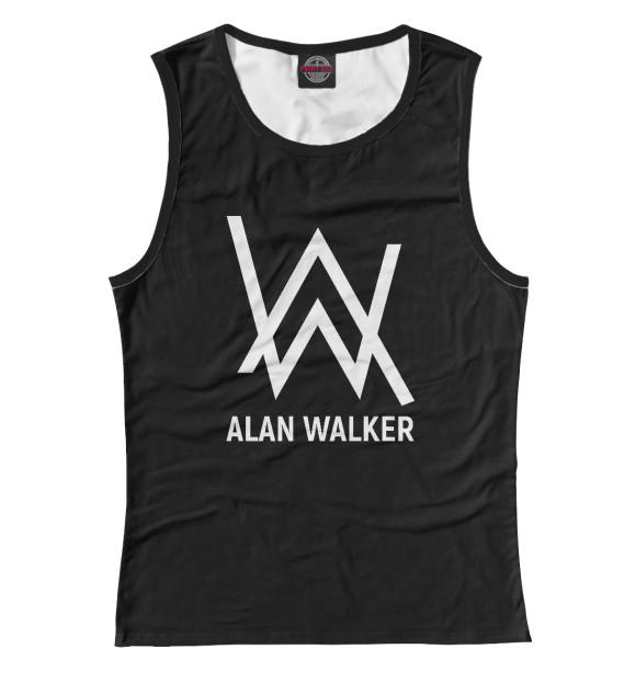 Майка для девочки с изображением Alan Walker цвета Белый