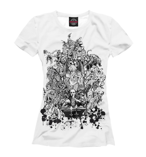 Женская футболка с изображением Lovecraft цвета Белый